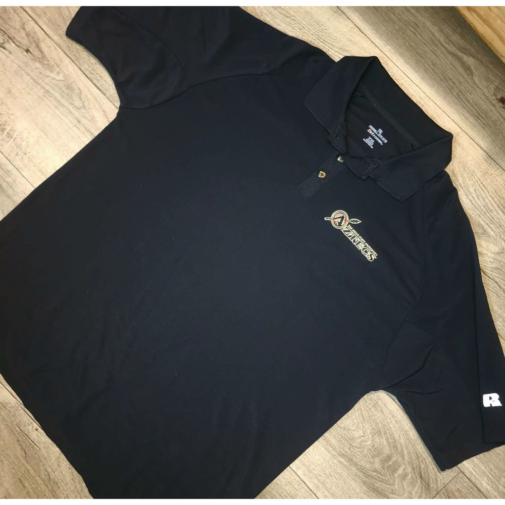 Russell Athletic SDSU Aztecs Polo Shirt Mens XXL Black Dri-Power San Diego State